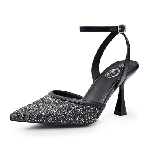 Trary Heels Women Pumps Closed Toe Ankle Strap Pointed Toe Heeled...