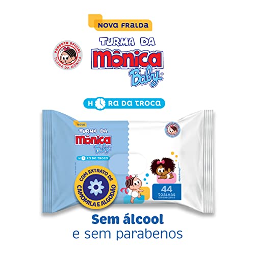 Toalha Umedecida Hora Da Troca Turma Da Mônica 44 Unidades
