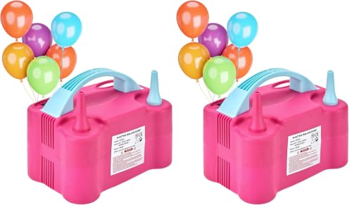 Image of Amazon Brand - Jam & Honey Electric Balloon Inflator Machine | 2 Nozzles | for Birthday, Anniversary and Other Celebrations (Pack of 2)