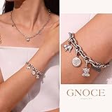 GNOCE Highland Cow Clasp Clusters Charm Sterling Silver Cute animal pendant Bead Fit Bracelet/Necklace Highland Cow Charm Jewelry Gifts for Women Girls - Image 4