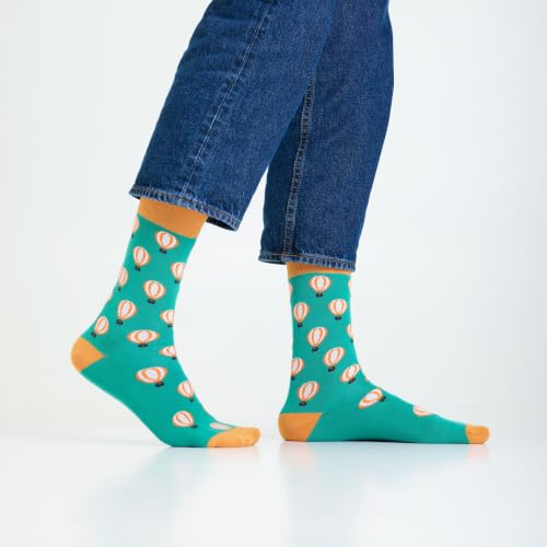 Image of Mint & Oak Long Socks For Men, Soft Cotton Calf Length Socks, Colorful Sock Gift For Men, Full Length & Odour Free, Funky Socks - Gift Box of 3