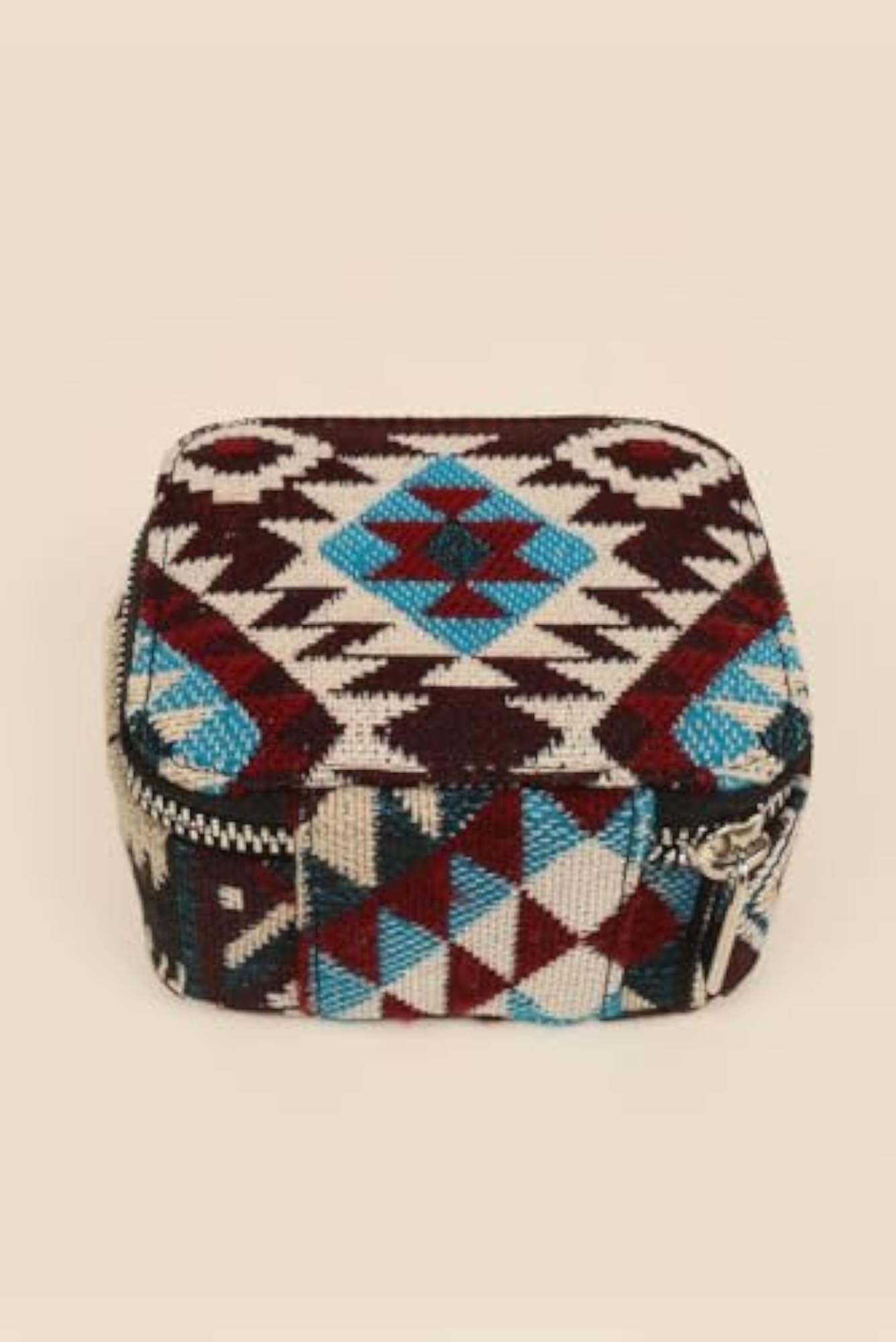 Square Handloom Jewellery Case, Iolite