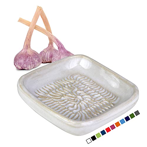 ANCKERAMIC® ORIGINAL Knoblauch Ingwer Muskat Keramikreibe aus FINNLAND-Weiß