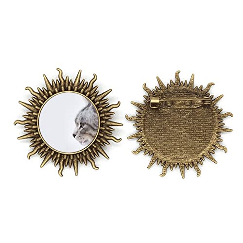 Broche métallique chat somnolent pour personnaliser votre veste en jean préférée