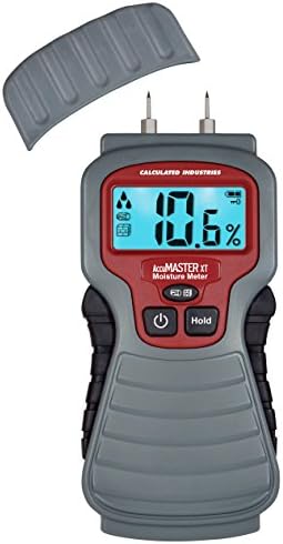 Calculated Industries 7440 AccuMASTER XT Digital Moisture Meter | Handheld |Pin Type | Backlit LCD Display | Detects Leaks, Damp and Moisture in Wood, Walls, Ceilings, Carpet and Firewood
