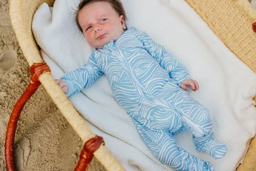 Image of Copper Pearl Baby Zip-Up Footie Pajamas - Soft Stretchy Sleep and Play Footies for Boys and Girls