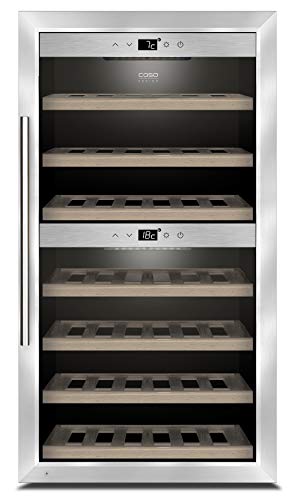 WineComfort 660 Smart | Weinkühlschrank für 66 Flaschen | mit WLAN und WiFi App, 2 Zonen für 5-20°C, LED beleuchtet, freistehend, Edelstahl