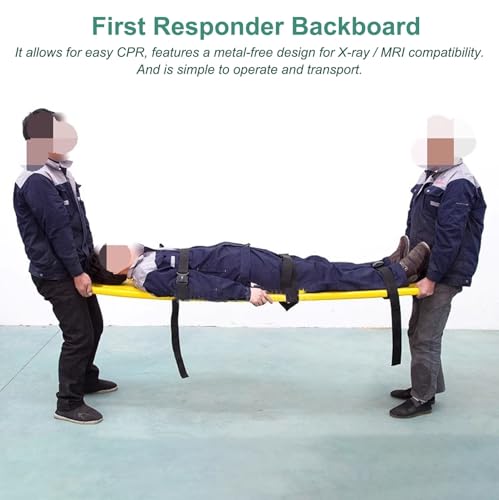 Tragbare Trage - Schwimmtrage für Notfälle, tragbares Spineboard, geeignet für Wasser, sicher und zuverlässig (Größenangabe, gelb)