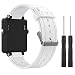 Allrun 1PC Replacement Silicone Bands With 2PCS Pin Removal Tools for Garmin Vivoactive (No tracker, Replacement Bands Only) (White)