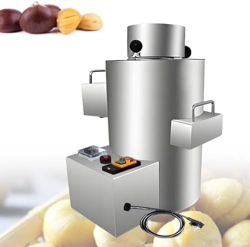 Professional Automatic Chestnut Peeler, 220V Stainless Steel Commercial Peeler, High Capacity 200Kg/h for Efficient Hulling and Peeling of Chestnuts