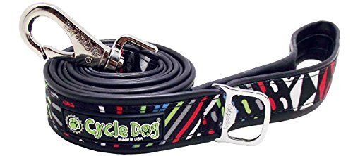 Cycle Dog Recycled Multi-Modern Art Dog Lead, Black