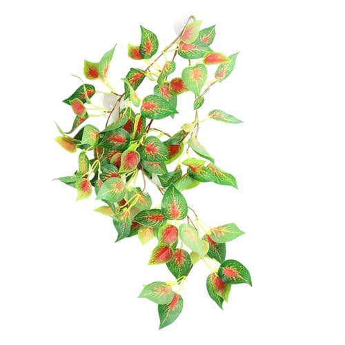 ifundom Artificial Reptile Cage Plant Decoration Lifelike Hanging Leaves for Terrarium and Pet and Simulation Landscape Decor for Snakes and Lizards