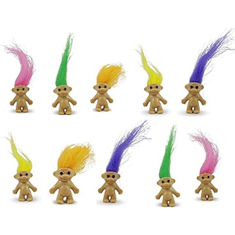 80s Party Table Decorations Ten Mini Trolls 2cm tall Super cute Cover