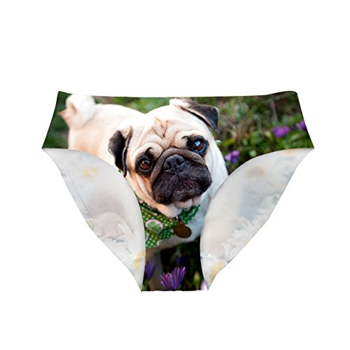 Image of Dellukee Sexy Women Underwear Briefs Breathable Hipster Panty White Alpaca Print