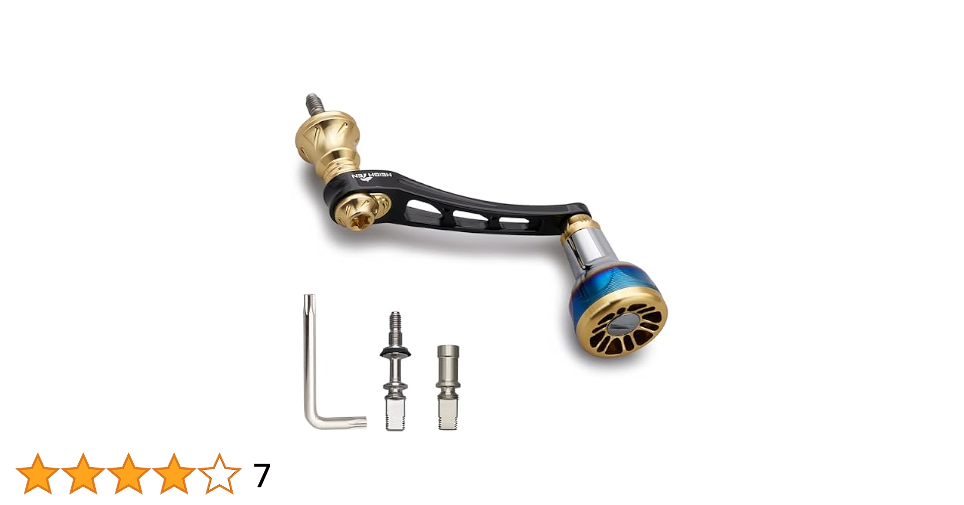 HEIGHTEN 55-60mm可変リールハンドル+カーボンノブ HEIGHTEN 55-60mm可変 リール ハンドル 30mm ハンドルノブ 搭載
