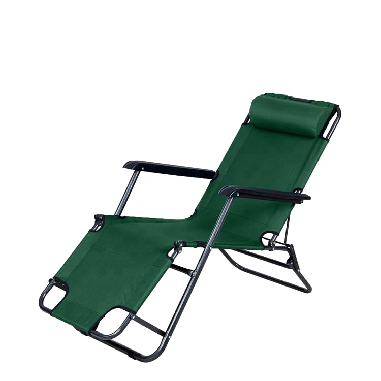 Zero Gravity Chairs, Set of 1 Portable Recliner Beach Camping Patio Outdoor Folding Lounge Chair with Cup Holder Trays and Adjustable Pillow for Poolside, Garden, Backyard, Lawn