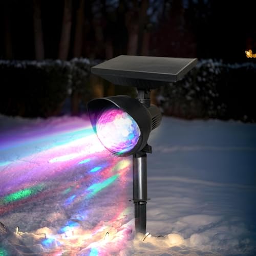 Projecteur solaire Noël extérieur avec télécommande pour déco - 4