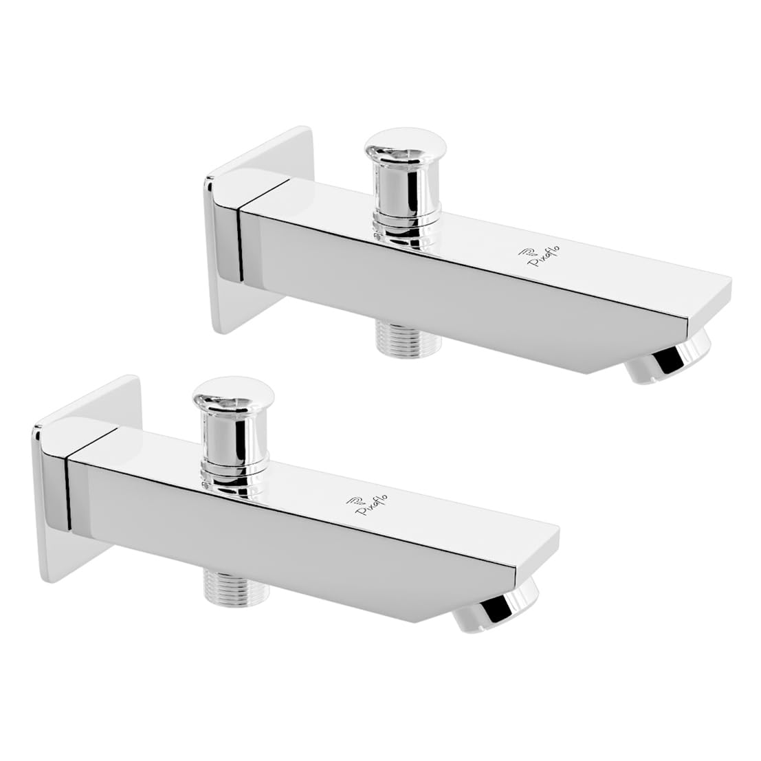 Pixaflo Crux Brass Bath Tub Diverter Spout with Wall Flange | Tip-Ton | Chrome (Pack of 2) (B0CGXHPP99) Amazon Price History, Amazon Price Tracker