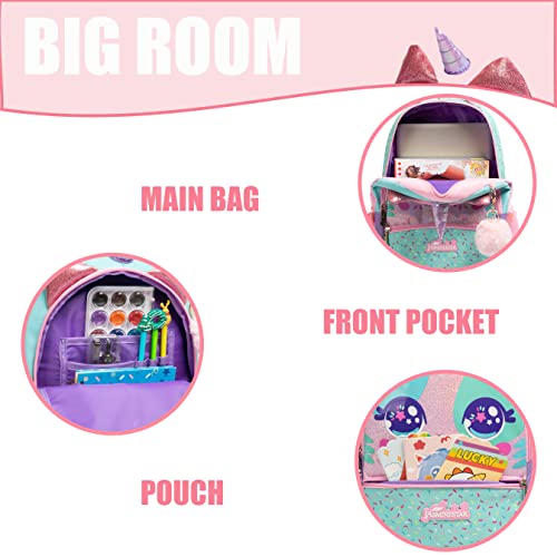 MYHSBYO Unicorn Kids Backpacks for Girls School Bag with Lunch Box School Backpack for Girls Set Cute Bookbag for Kindergarten by MYHSBYO - Used condition - Image 3