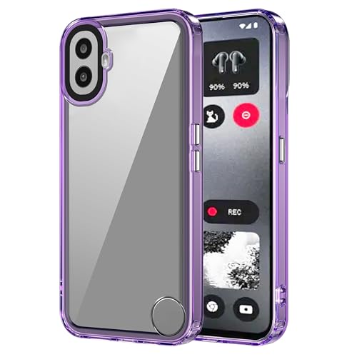 Image of amazon basics Back Case Cover for CMF by Nothing Phone 1 | Compatible for CMF by Nothing Phone 1 Back Cover | Case Cover with Camera Protection | (TPU + PC | Translucent Purple)