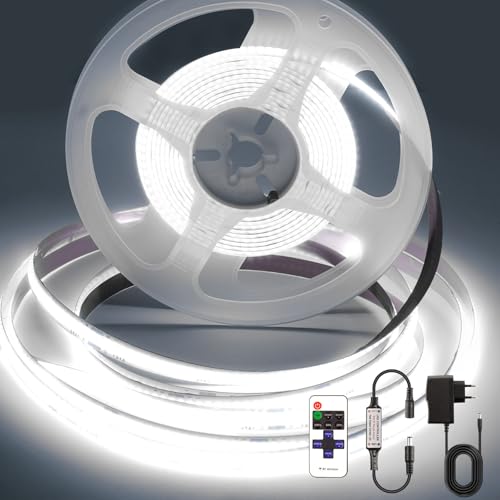 PSTAR Striscia LED COB Bianco Freddo 3 Metri, 6500K Kit