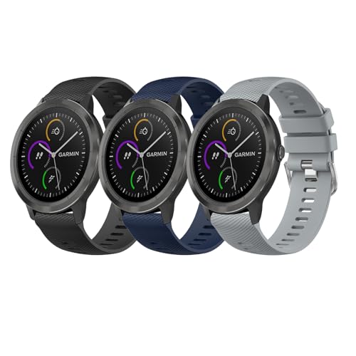 Tobfit 3 PACK Straps for BIGGERFIVE Kids Smart Watch, Soft Silicone Quick Release Replacement Watch Band 3-PACK 01