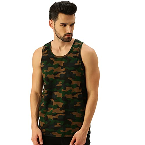 Image of Veirdo Pure Cotton Scoop Neck Regular Fit Printed Sleeveless Vest for Men & Boys (Available in Various Patterns)