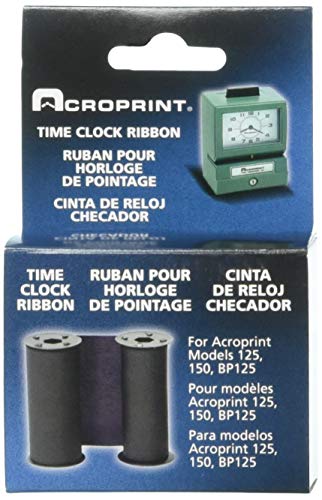 Acroprint 20-0106-002 Standard 125/150 Blue Ribbon, Blue Time Clock Ribbon For Use With