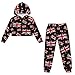 YECARYPOD Union Jack Girls Boys Clothes Fall Outfits 2 Piece Sweatsuit Crop Hoodie for Girls Kids Tracksuit Oversized Sweatshirt and Fall Fashion Sweatpant with Pockets Children's Sportswear