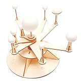 NOLITOY Modelo del Sistema Solar DIY Planetas de Madera para Niños de 3 a 5 Años, Kit Educativo de Experimentos Científicos, Juguetes Espaciales Preescolares, Set Manualidades Didáctico