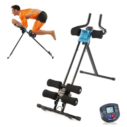 Maquina Abdominales GYMFORM AB Generator, Ejercita todo el cuerpo, Entrenamiento Funcional de Abdominales, Brazos, Piernas, Cardio + Fitness (AB Generator + Computadora) Fitness en casa