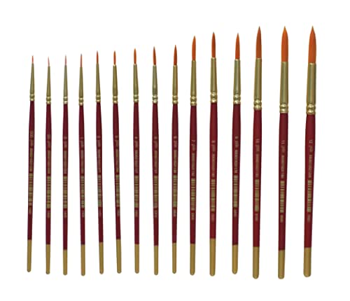 Image of polo Synthetic Hair Round Brushes 12 | Pack of 3 | Premium Fine Detail Paintbrushes for Miniature, A