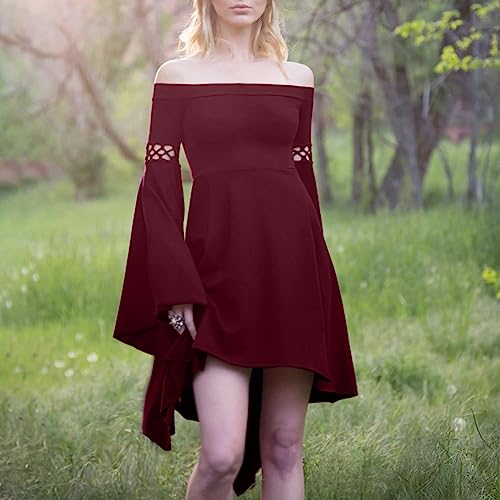 Robe de cour gothique longue pour femmes avec manches chérie style rétro vintage de couleur noire