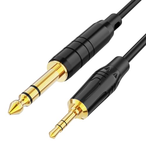 Cable de audio estéreo 1/8 a 1/4 de 3.3 pies