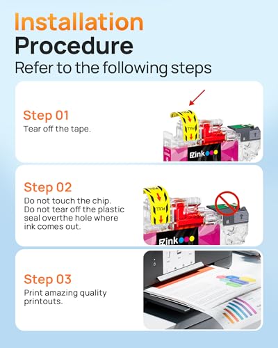 Image of E-Z Ink LC401XL Ink Cartridges for Brother Printer LC401 XL LC 401XL LC 401 | Compatible for Brother LC401 Ink Cartridges to use with MFC-J1010DW MFC-J1170DW MFC-J1012DW DCP-J1800DW (5 Pack-2B /1C /1M /1Y)
