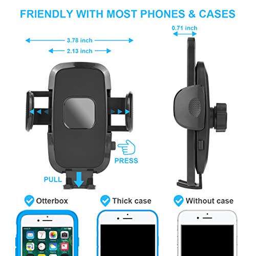 URAQT Auto Telefoonhouder, 3-in-1 Universele Autotelefoonhouder met Zuignap, 360° Rotatie Dashboard/Voorruit Mobiele… - Image 3