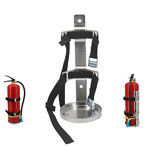 Soporte de metal para extintores en el hogar y taller, acero inoxidable de 5 libras 2