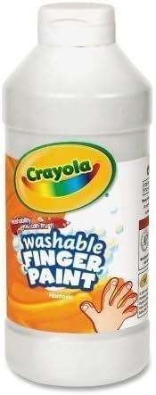 Wholesale Case of 20 - Crayola Washable Finger Paint-Washable Finger Paint, Non-Toxic, 16oz., White