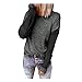 Top da donna sexy, casual, a forma di temperamento, con schiena aperta, annodato, a maniche lunghe, taglio aderente, Nero , S