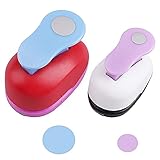 2 Pack Circle Paper Punches, 0.3 Inch/0.6 Inch Craft Hole Punch Handmade Scrapbook Circle Puncher...