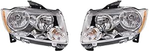 For Jeep Grand-Cherokee Headlight Assembly 2011 2012 2013 Pair Driver and Passenger Side | CAPA | CH2502224C