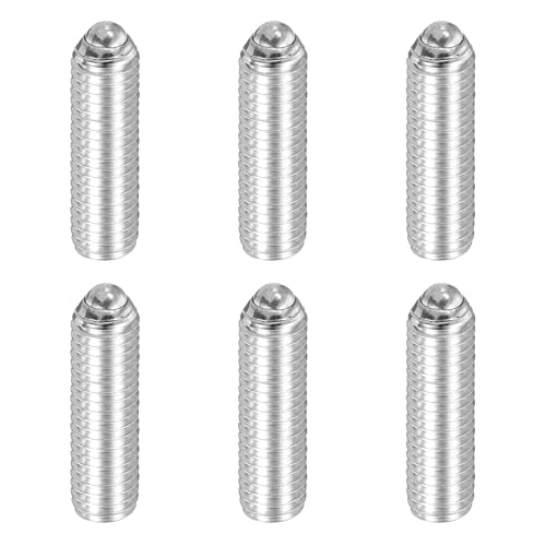 QUARKZMAN Silberne Kugelkopf-Gewindestifte M8x30mm 304 Edelstahl Sechskant-Federstifte Madenschrauben Für Industrielle Elektronische Maschinen Hausmöbel Reparatur Packung Mit 6 Stück