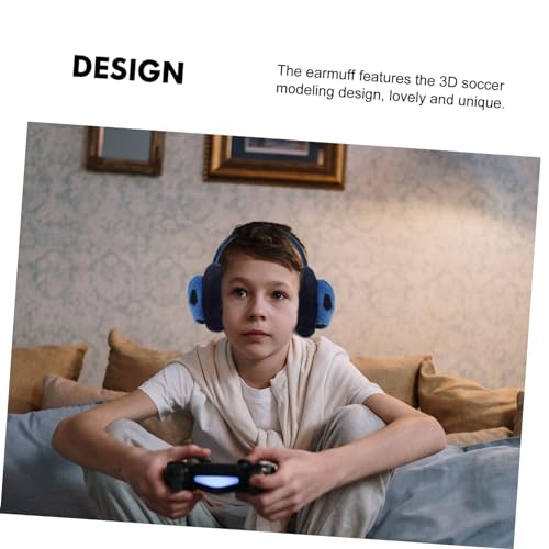 Soccer Shape Earmuff Winter Ear Warming Cover Outdoor Ear Protection for Boys Blue Black2