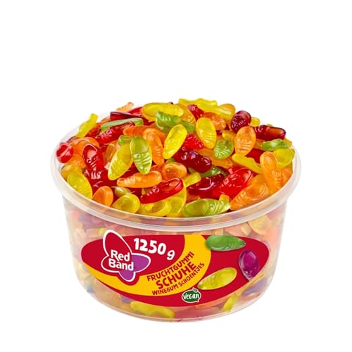 Red Band Fruchtgummi & Lakritz Dosen 14 Sorten zur Auswahl | Original Red Band Süßigkeiten & HLKauf-Block (Fruchtgummi Schuhe & HLKauf-Block)