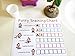 Potty Training Sticker Chart Reward- Monkey Design for Toddler Girls and Boys, Toilet Seat Motivational Weekly Progress Gift with 50 Poop Pee Sticker Sheets for Children