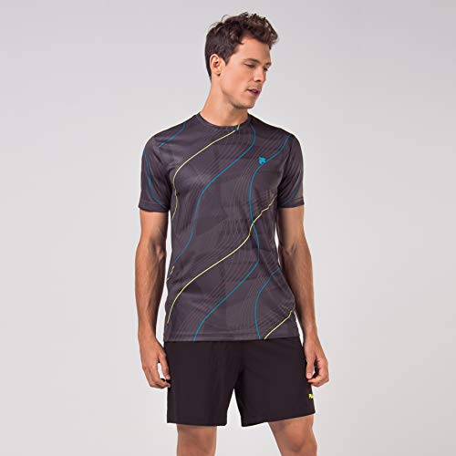 Camiseta Basic Run print, Fila, Masculino, Preto Estampado, G
