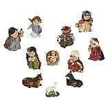 Cartoon Krippen Szenen Weihnachten Krippe Figur Baby Geburt Erretter Hand Gemalt Krippe Miniaturen Ornament Kirche Geschenke Home Party Decor