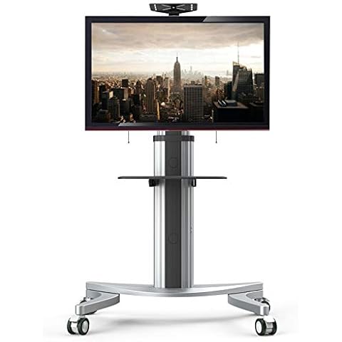 Fleximounts P2 Mobile TV Cart Stand Fits 32"-70" LCD LED Plasma Flat Panels television with Lockable Wheels Maximum VESA 600x400mm Weight Capacity 45kg Cover