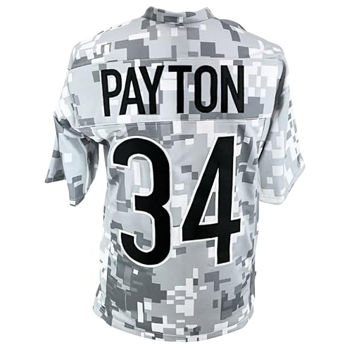TIMELESS AUTHENTIC Walter Payton Jersey White Camouflage Chicago | Unisex Adult Sizes S-5XL Unsigned Sewn Stitched
