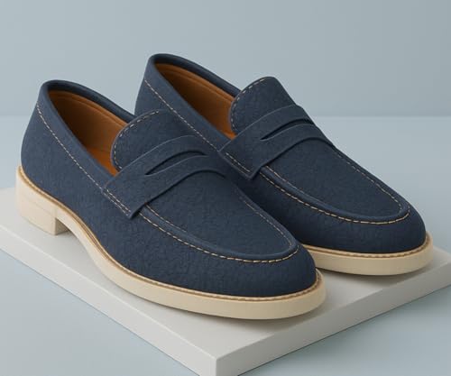 Image of Kraasa Men Premium Driftor 2.0 Block Heel Loafers for Mens, Causals| Lighweight Slip-On's | Soft Cushioned Insole | Super Flexible, Comfortable for Men